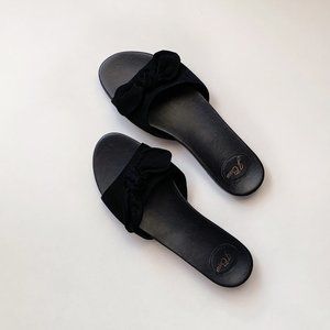 JCrew Black Velvet Bow Slides, 11 (10)